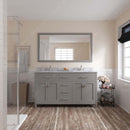 Modern Fittings Caroline 60" Double Bath Vanity with Marble Top and Round Sinks