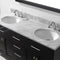 Modern Fittings Caroline 60" Double Bath Vanity with Marble Top and Round Sinks Faucets