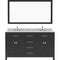 Modern Fittings Caroline 60" Double Bath Vanity with Marble Top and Round Sinks