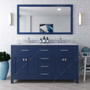 Modern Fittings Caroline 60" Double Bath Vanity with Marble Top and Round Sinks