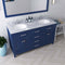 Modern Fittings Caroline 60" Double Bath Vanity with Marble Top and Round Sinks Faucets