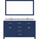 Modern Fittings Caroline 60" Double Bath Vanity with Marble Top and Round Sinks