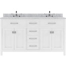 Modern Fittings Caroline 60" Double Bath Vanity with Marble Top and Round Sinks