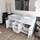 Modern Fittings Caroline 60" Double Bath Vanity with Marble Top and Round Sinks