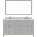 Modern Fittings Caroline 60" Double Bath Vanity with Marble Top and Square Sinks