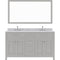 Modern Fittings Caroline 60" Double Bath Vanity with Marble Top and Square Sinks Faucets