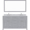 Modern Fittings Caroline 60" Double Bath Vanity with Marble Top and Square Sinks