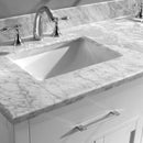 Modern Fittings Caroline 60" Double Bath Vanity with Marble Top and Square Sinks Faucets