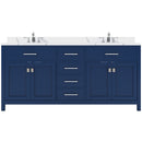 Modern Fittings Caroline 72" Double Bath Vanity with Calacatta Quartz Top and Round Sinks