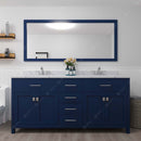 Modern Fittings Caroline 72" Double Bath Vanity with Calacatta Quartz Top and Round Sinks