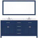 Modern Fittings Caroline 72" Double Bath Vanity with Calacatta Quartz Top and Round Sinks