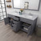 Modern Fittings Caroline 72" Double Bath Vanity with Calacatta Quartz Top and Round Sinks