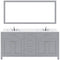 Modern Fittings Caroline 72" Double Bath Vanity with Calacatta Quartz Top and Round Sinks