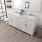 Modern Fittings Caroline 72" Double Bath Vanity with Calacatta Quartz Top and Round Sinks Faucets