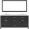 Modern Fittings Caroline 72" Double Bath Vanity with Calacatta Quartz Top and Square Sinks