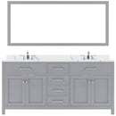 Modern Fittings Caroline 72" Double Bath Vanity with Calacatta Quartz Top and Square Sinks Faucets