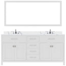 Modern Fittings Caroline 72" Double Bath Vanity with Calacatta Quartz Top and Square Sinks Faucets