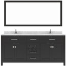 Modern Fittings Caroline 72" Double Bath Vanity with Cultured Marble Quartz Top and Round Sinks