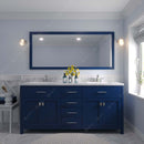 Modern Fittings Caroline 72" Double Bath Vanity with Cultured Marble Quartz Top and Round Sinks Faucets