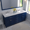 Modern Fittings Caroline 72" Double Bath Vanity with Cultured Marble Quartz Top and Round Sinks