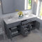 Modern Fittings Caroline 72" Double Bath Vanity with Cultured Marble Quartz Top and Round Sinks