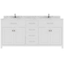 Modern Fittings Caroline 72" Double Bath Vanity with Cultured Marble Quartz Top and Round Sinks