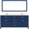 Modern Fittings Caroline 72" Double Bath Vanity with Cultured Marble Quartz Top and Square Sinks