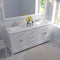 Modern Fittings Caroline 72" Double Bath Vanity with Cultured Marble Quartz Top and Square Sinks Faucets