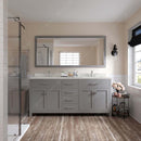 Modern Fittings Caroline 72" Double Bath Vanity with Quartz Top and Round Sinks