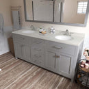 Modern Fittings Caroline 72" Double Bath Vanity with Quartz Top and Round Sinks