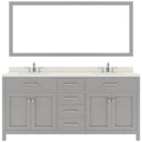 Modern Fittings Caroline 72" Double Bath Vanity with Quartz Top and Round Sinks