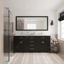 Modern Fittings Caroline 72" Double Bath Vanity with Quartz Top and Round Sinks Faucets