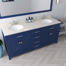 Modern Fittings Caroline 72" Double Bath Vanity with Quartz Top and Round Sinks