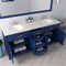 Modern Fittings Caroline 72" Double Bath Vanity with Quartz Top and Round Sinks