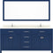 Modern Fittings Caroline 72" Double Bath Vanity with Quartz Top and Round Sinks