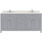 Modern Fittings Caroline 72" Double Bath Vanity with Quartz Top and Round Sinks