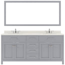 Modern Fittings Caroline 72" Double Bath Vanity with Quartz Top and Round Sinks