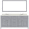 Modern Fittings Caroline 72" Double Bath Vanity with Quartz Top and Round Sinks Faucets