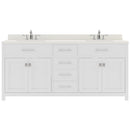 Modern Fittings Caroline 72" Double Bath Vanity with Quartz Top and Round Sinks