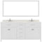 Modern Fittings Caroline 72" Double Bath Vanity with Quartz Top and Round Sinks