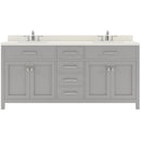 Modern Fittings Caroline 72" Double Bath Vanity with Quartz Top and Square Sinks