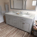 Modern Fittings Caroline 72" Double Bath Vanity with Quartz Top and Square Sinks