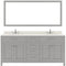 Modern Fittings Caroline 72" Double Bath Vanity with Quartz Top and Square Sinks Faucets