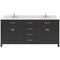 Modern Fittings Caroline 72" Double Bath Vanity with Quartz Top and Square Sinks