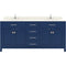 Modern Fittings Caroline 72" Double Bath Vanity with Quartz Top and Square Sinks