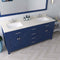 Modern Fittings Caroline 72" Double Bath Vanity with Quartz Top and Square Sinks Faucets