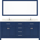 Modern Fittings Caroline 72" Double Bath Vanity with Quartz Top and Square Sinks