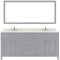 Modern Fittings Caroline 72" Double Bath Vanity with Quartz Top and Square Sinks Faucets