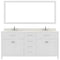 Modern Fittings Caroline 72" Double Bath Vanity with Quartz Top and Square Sinks