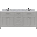 Modern Fittings Caroline 72" Double Bath Vanity with Marble Top and Round Sinks